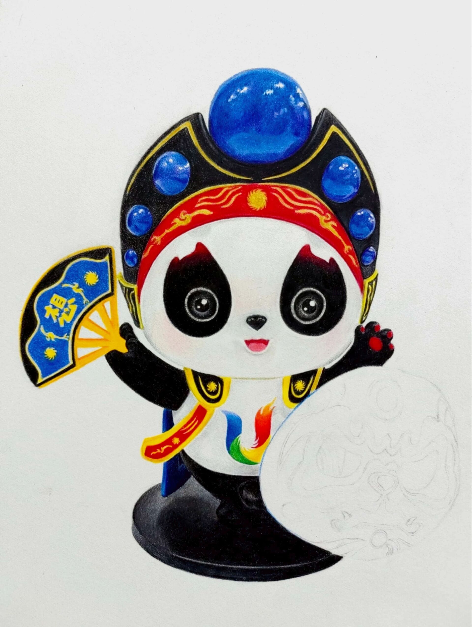 彩铅手绘蓉宝教程步骤分享