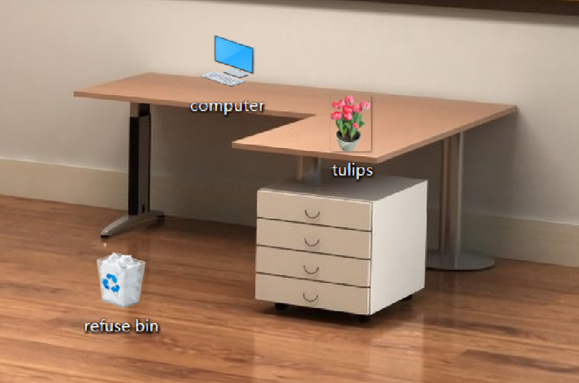 有趣的桌面壁纸 撑着摸鱼时间赶紧给我的桌子摆了一盆粉粉的郁金香