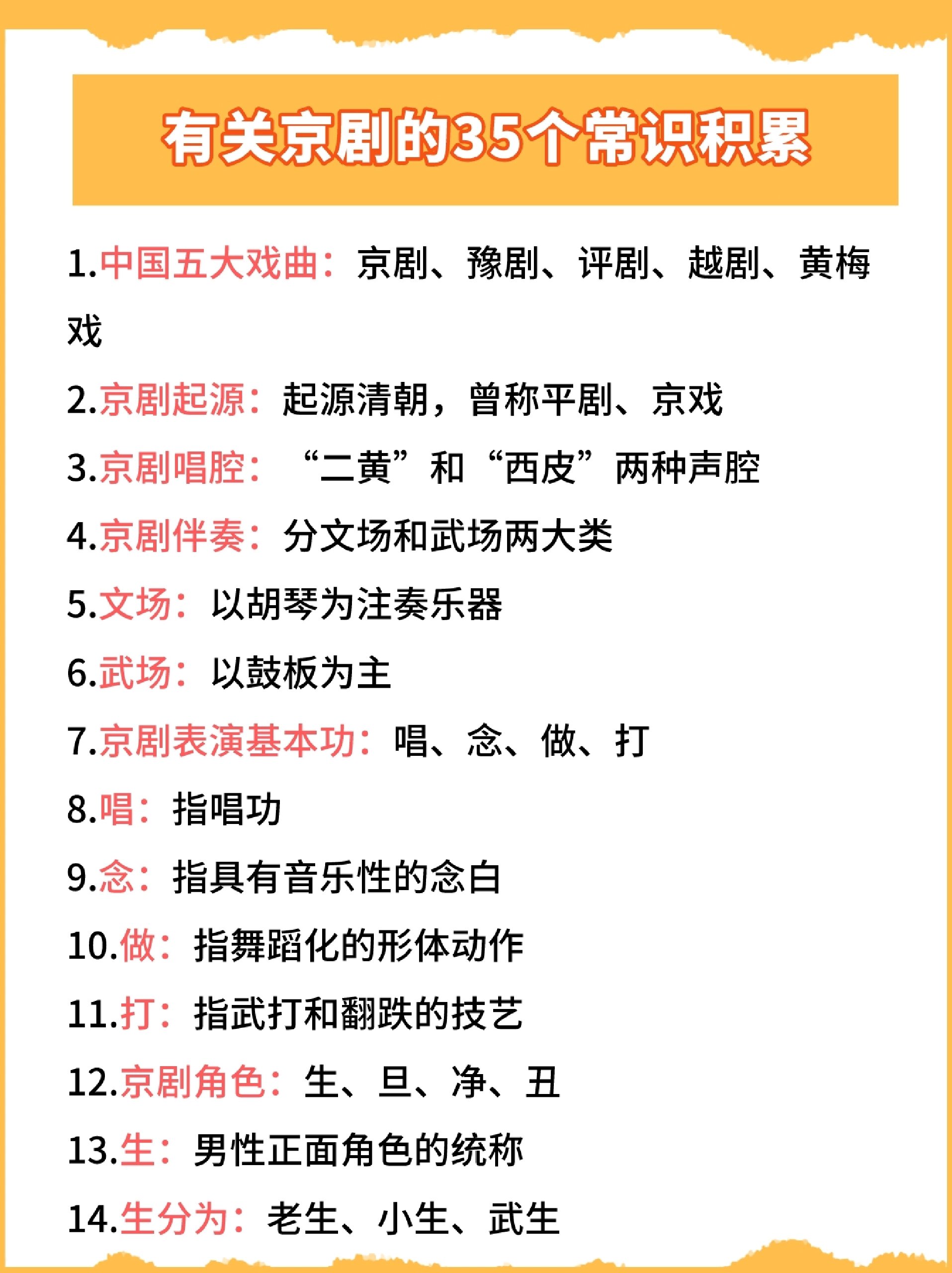 国粹之一!有关京剧的35个常识积累