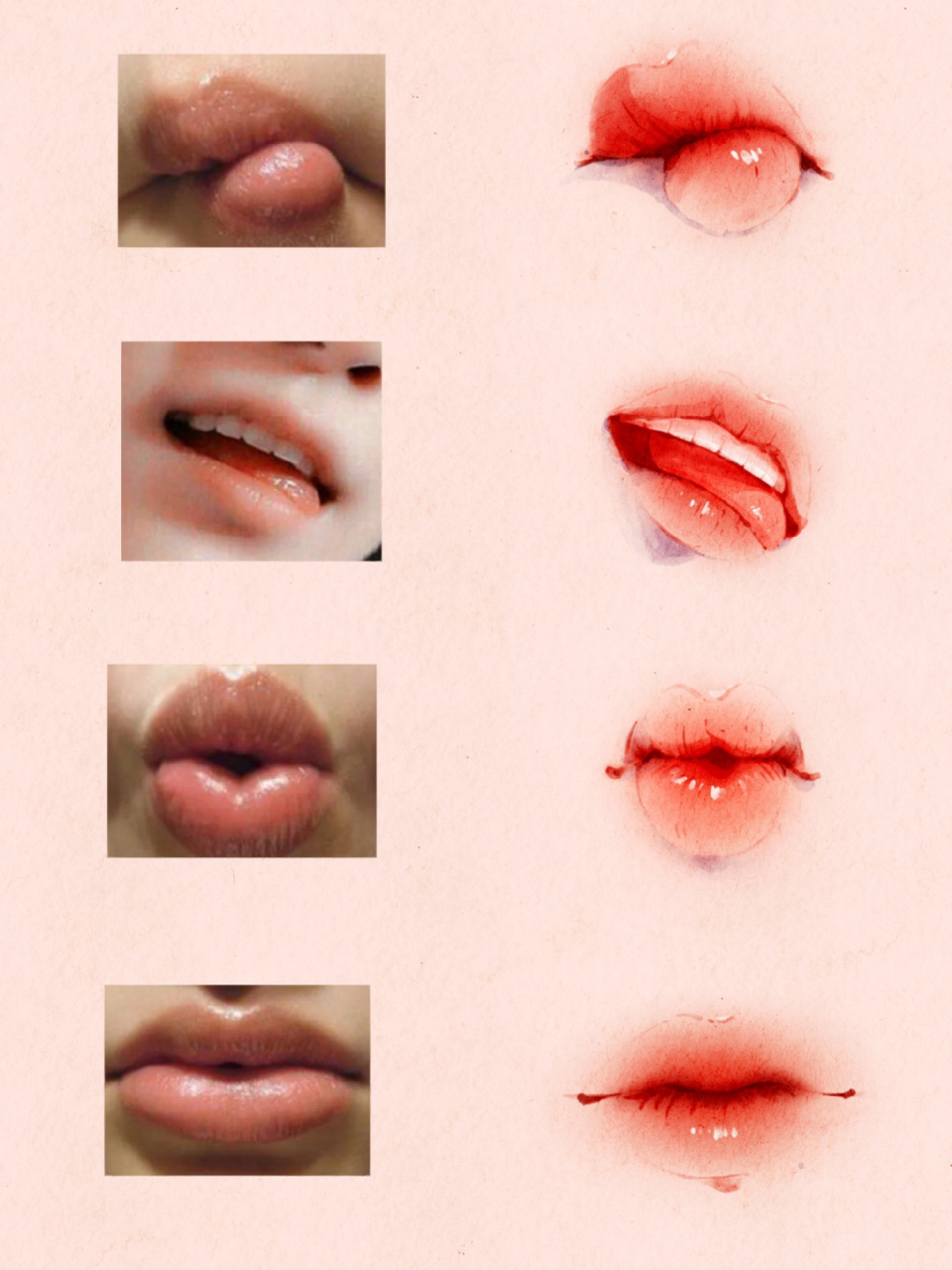 画嘴巴的方法超简单,两步,就这样然后再那样  	 分享一个嘴巴的画法