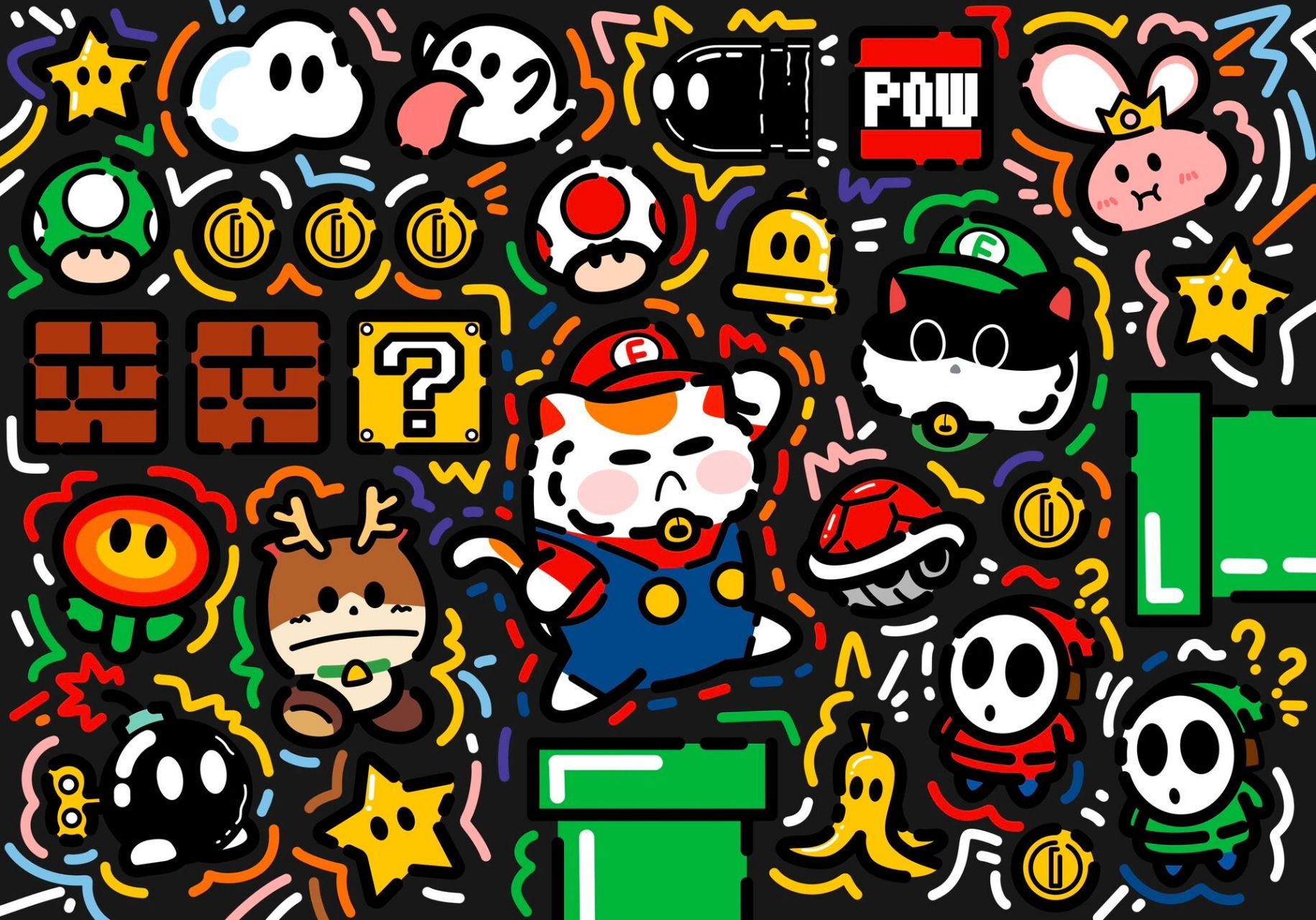 ipad壁纸|跟着马里奥去冒险 马里奥电影太太太太太太太太太太棒了!