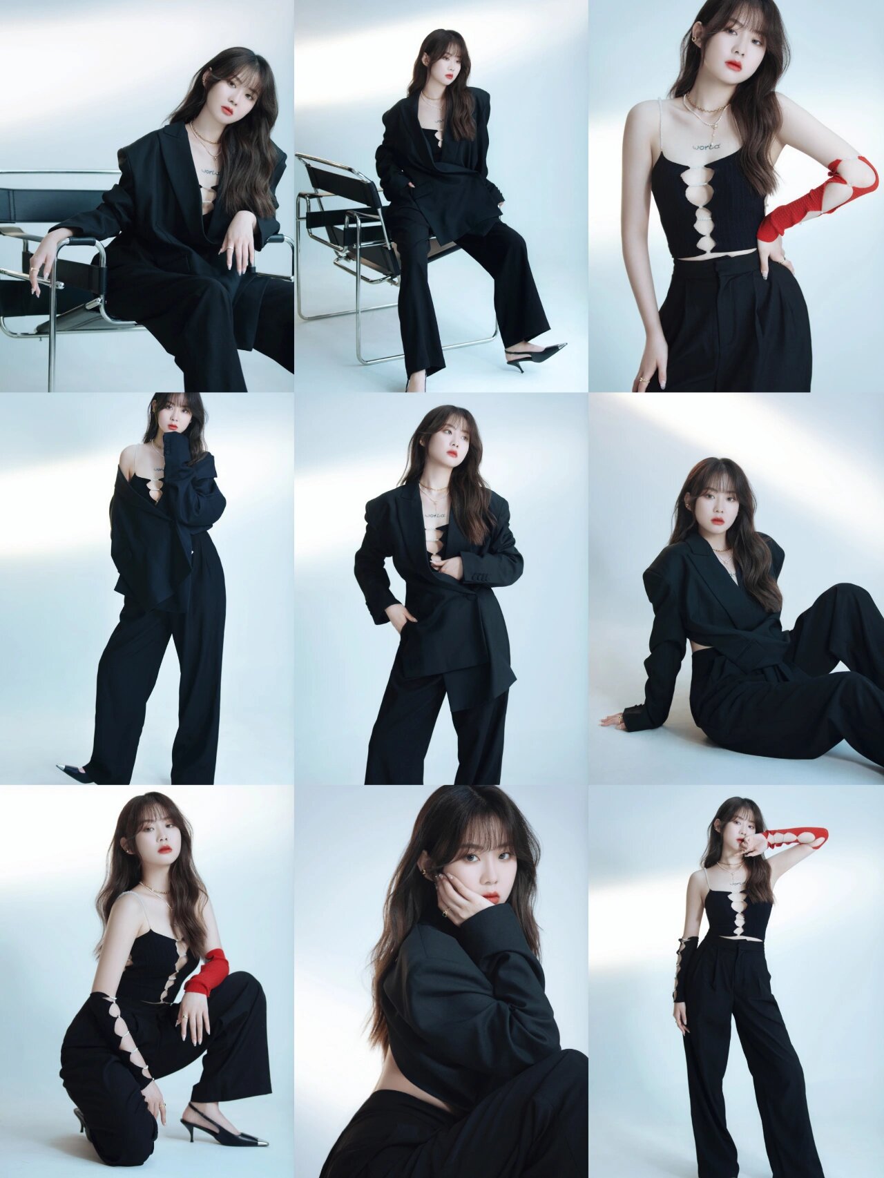 韩系简约西装拍照姿势合集92不挑人超实用