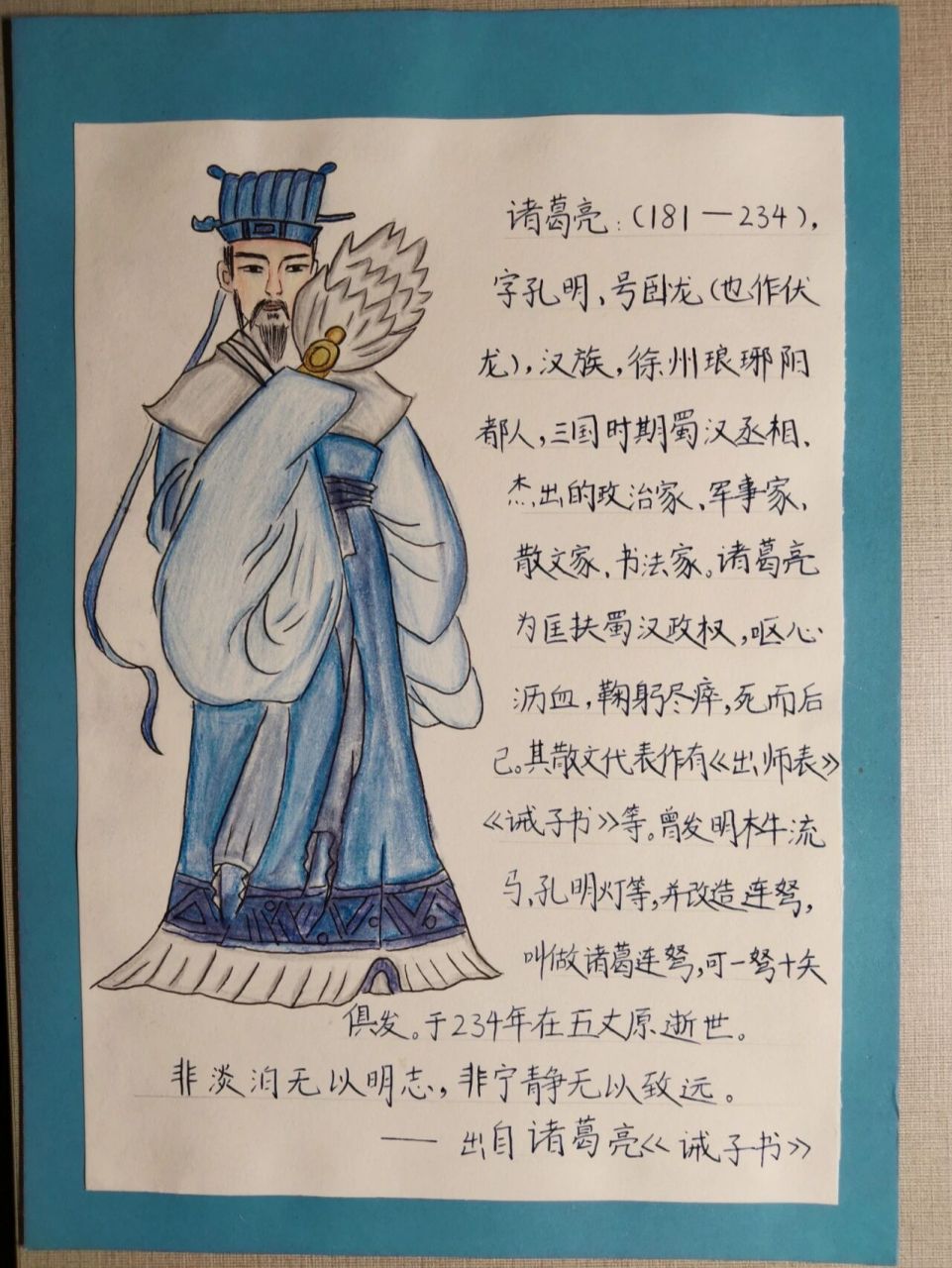 《三国演义》人物卡片—诸葛亮