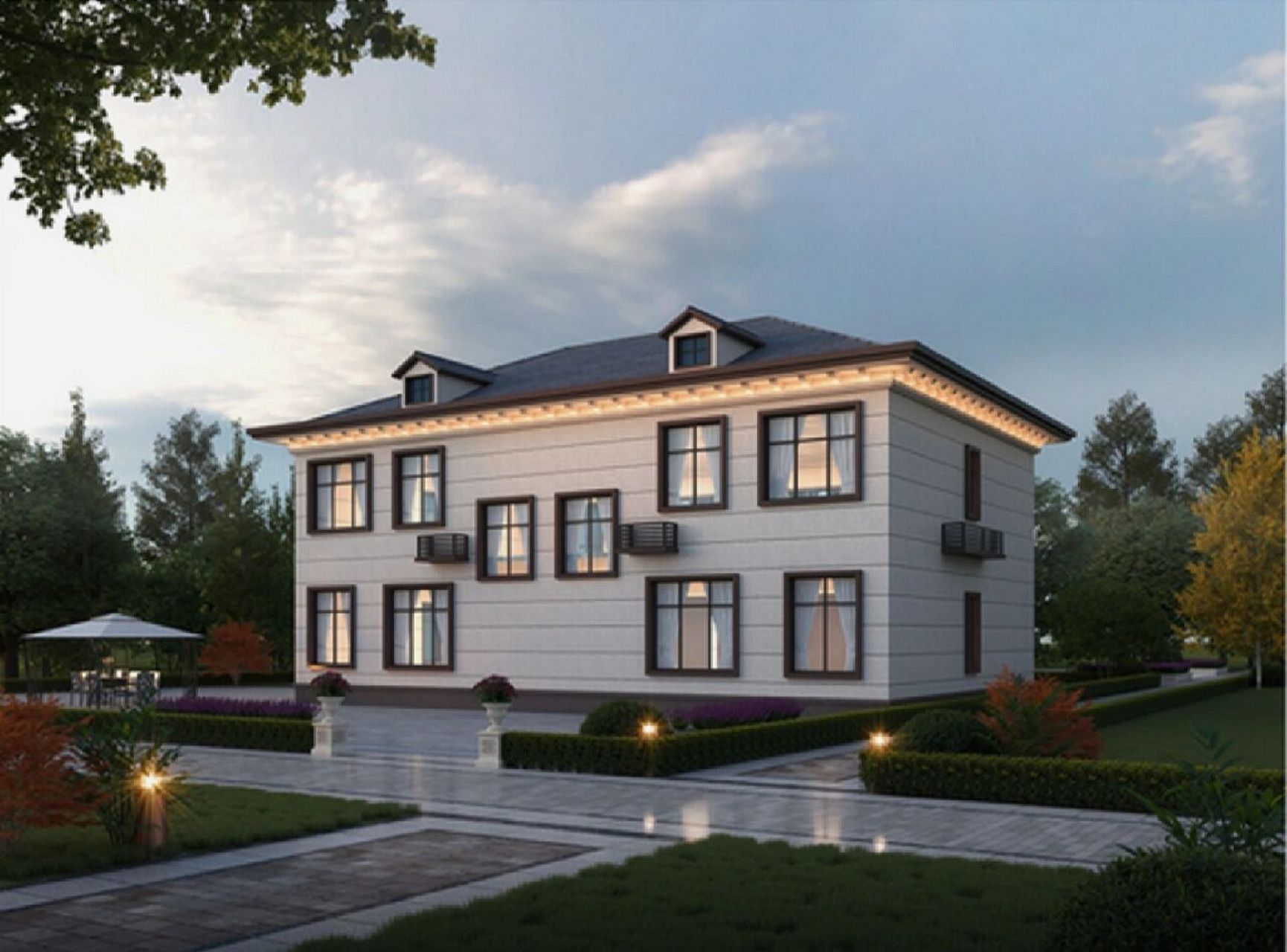 92别墅设计|新中式二层兄弟双拼别墅 78今天小编给大家带来一款新