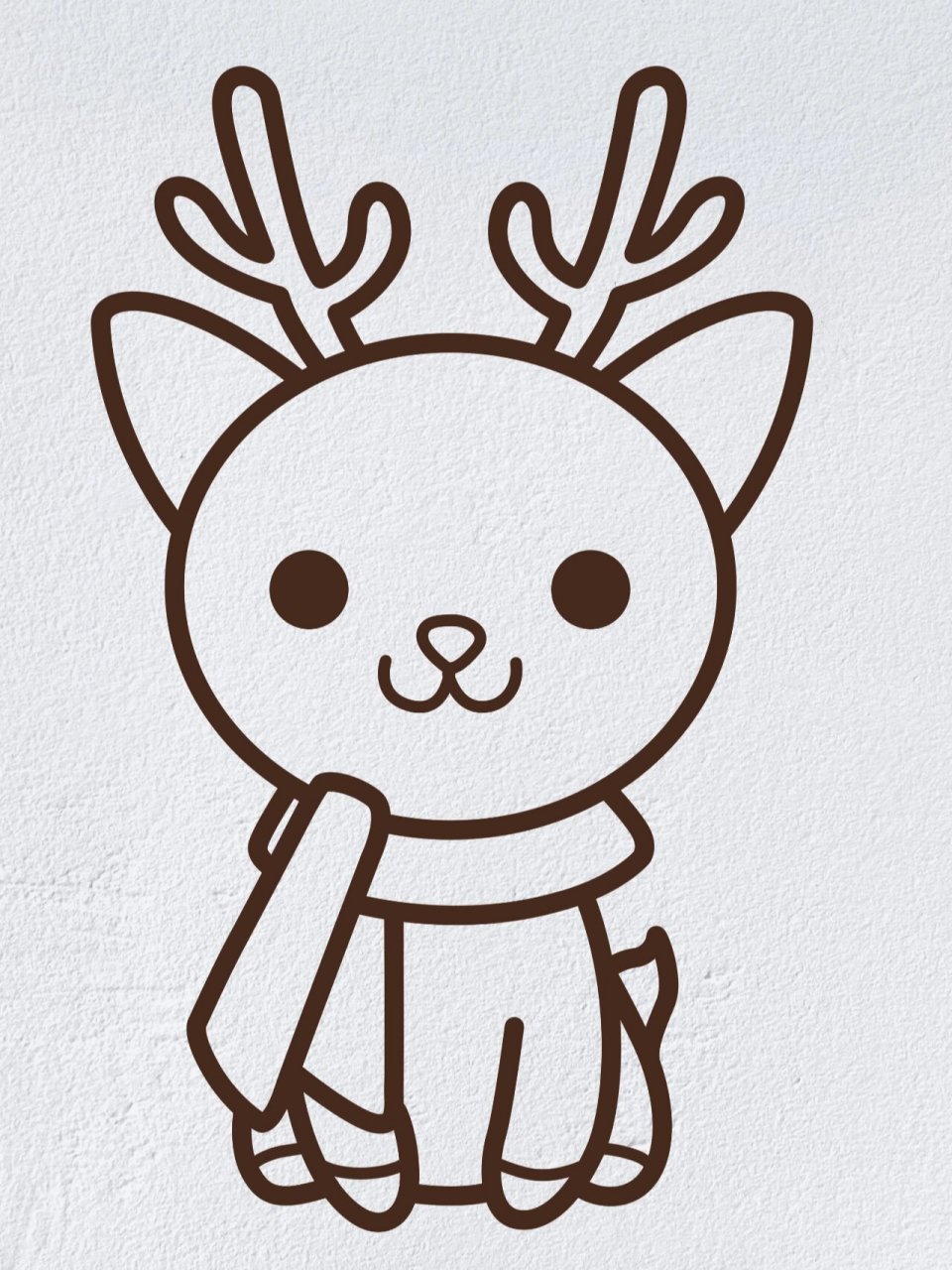 节日简笔画之圣诞节麋鹿(内附过程图)