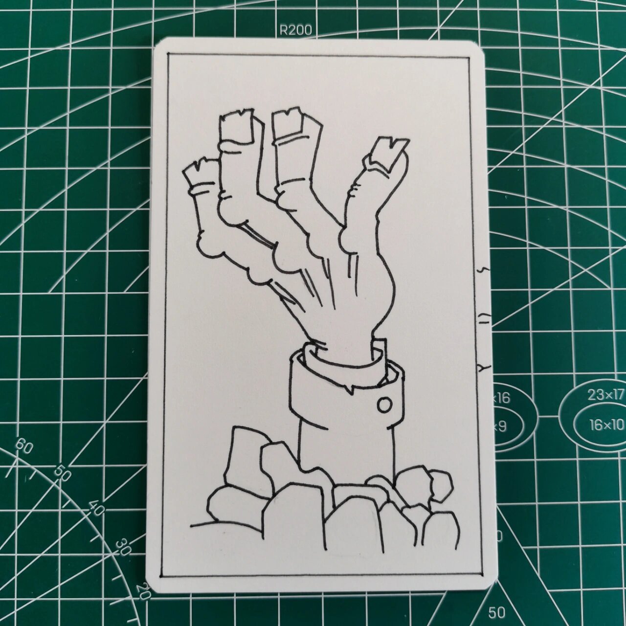 植物大战僵尸手绘卡牌——双重射手 双重射手可以一次发射两颗豌豆.