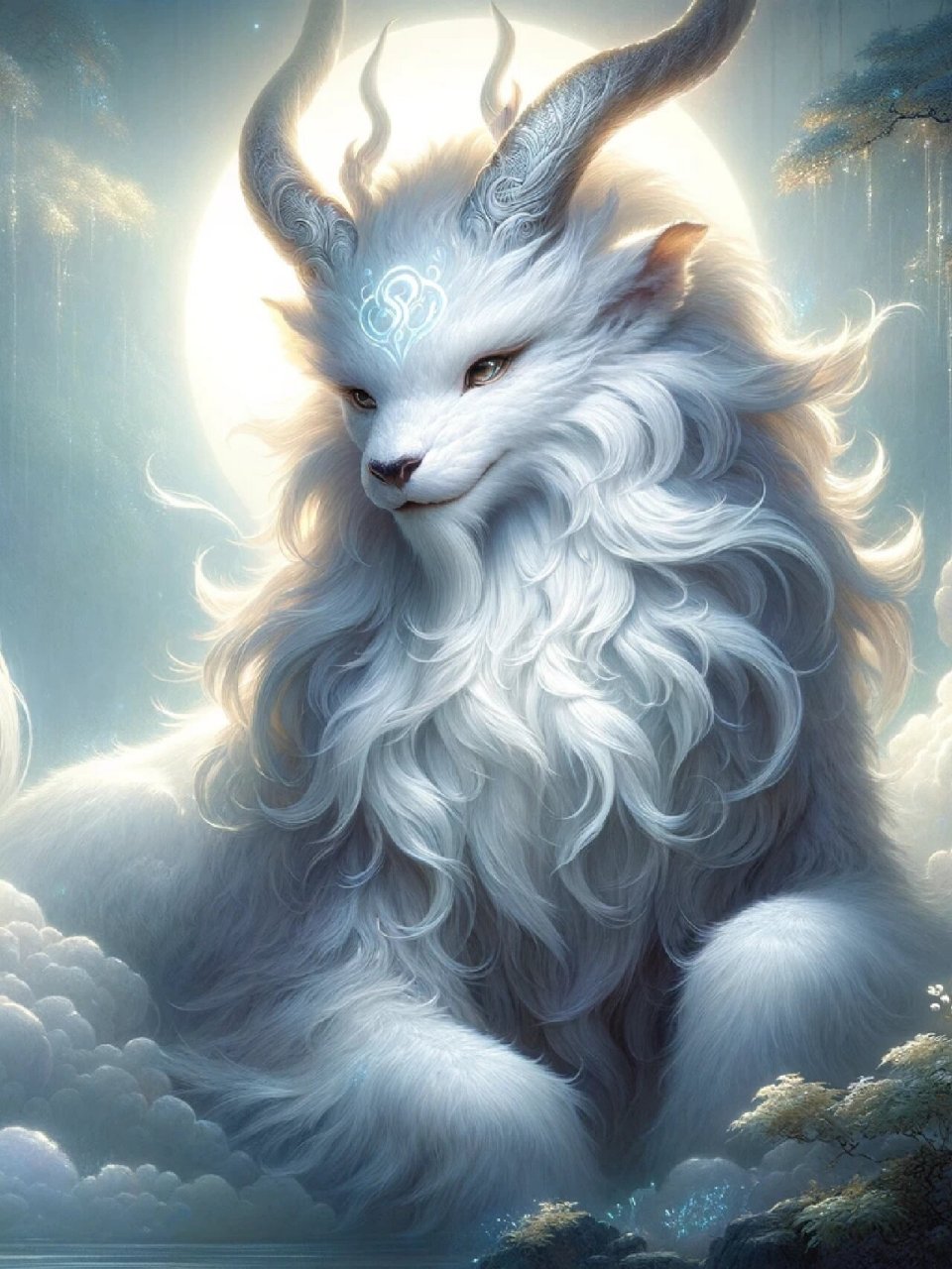 白泽是古代神话《山海经》中的一种神秘神兽,它的诞生和容貌都充铝怂