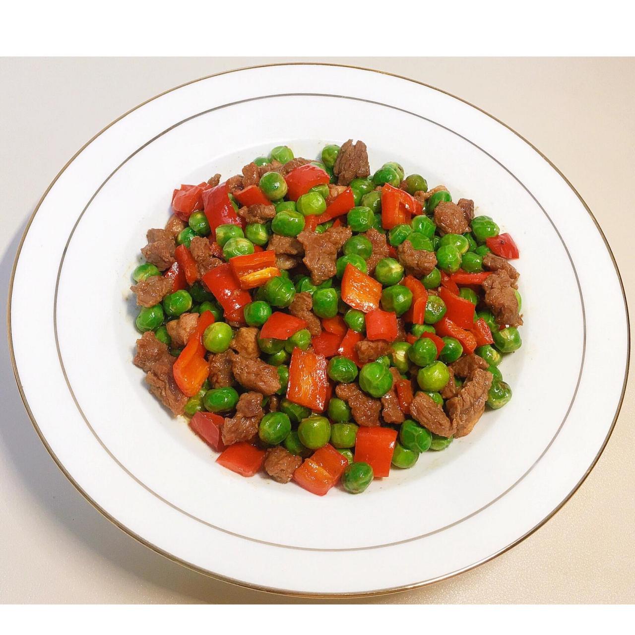 豌豆炒牛肉的做法图片