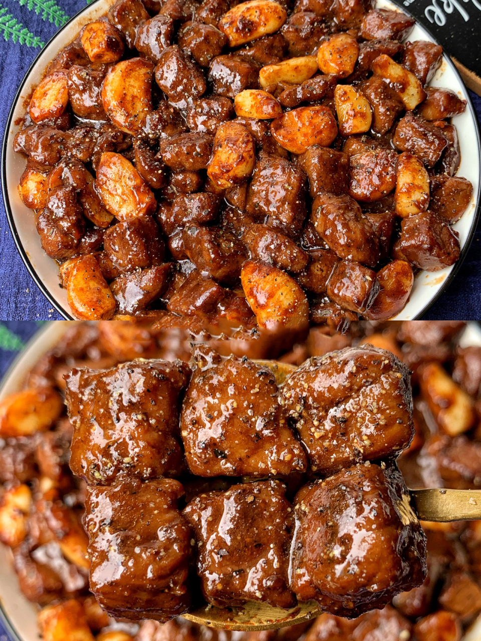 爆汁鲜嫩❗️黑椒蒜香牛肉粒 嫩滑鲜美 超下 黑椒蒜香牛肉粒:大家