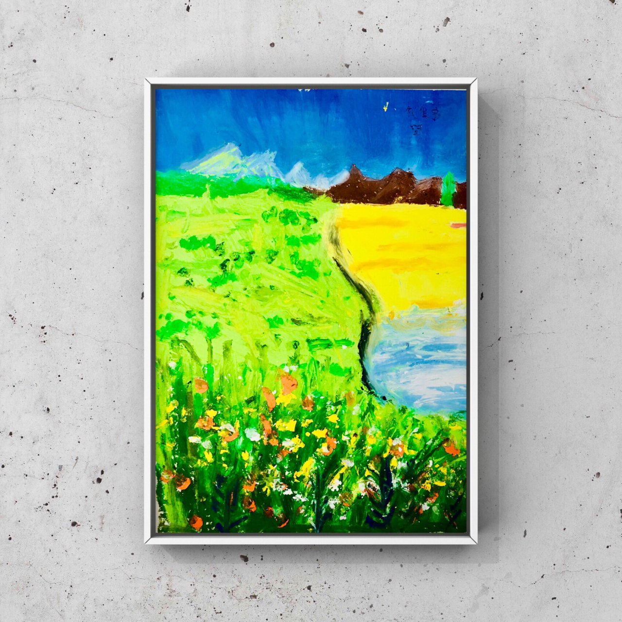 《油画棒风景》适合8～12岁 重彩油画棒风景画