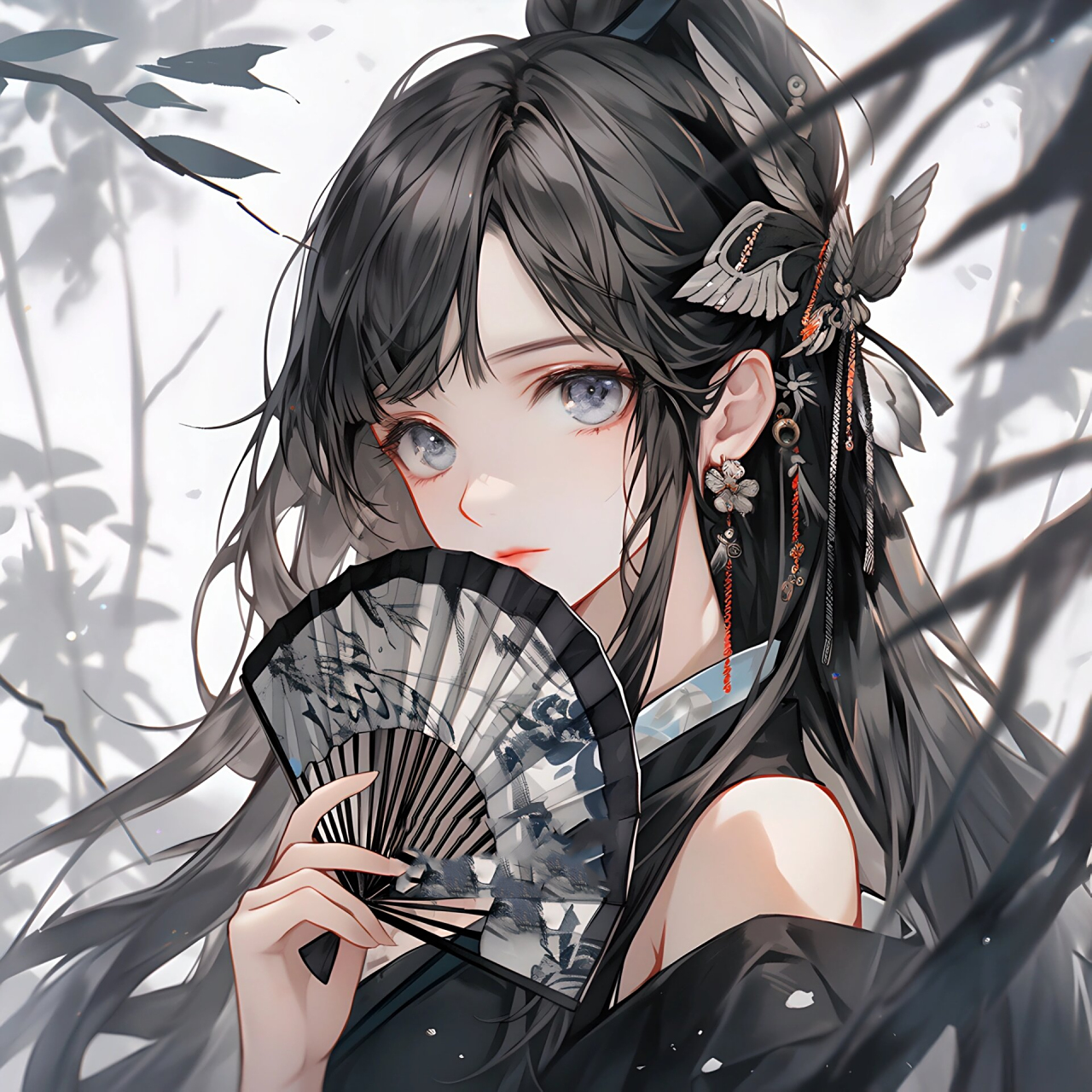 古风情侣头像|扇子一出,清凉一夏!