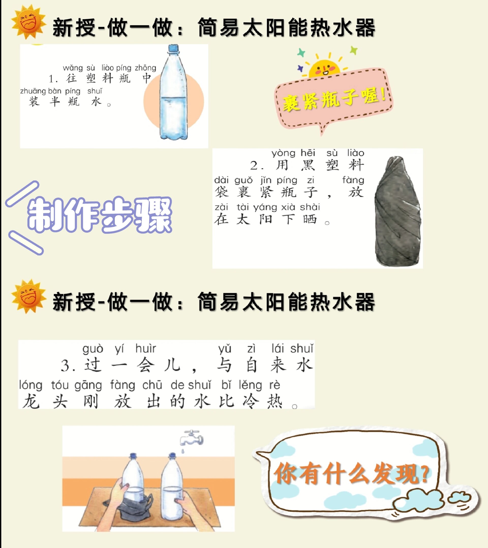 自制太阳能热水器小学图片