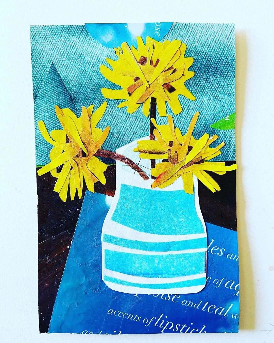 创意美术 春天里的花朵96 剪贴画   画室里的彩色碎纸不要扔,剪一剪