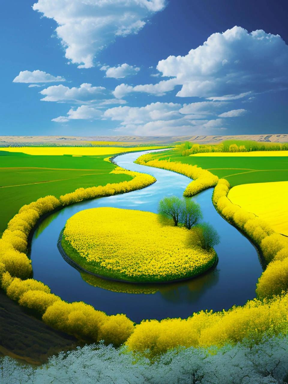 我想问问南方的朋友,油菜花开的时候真的这么美吗?