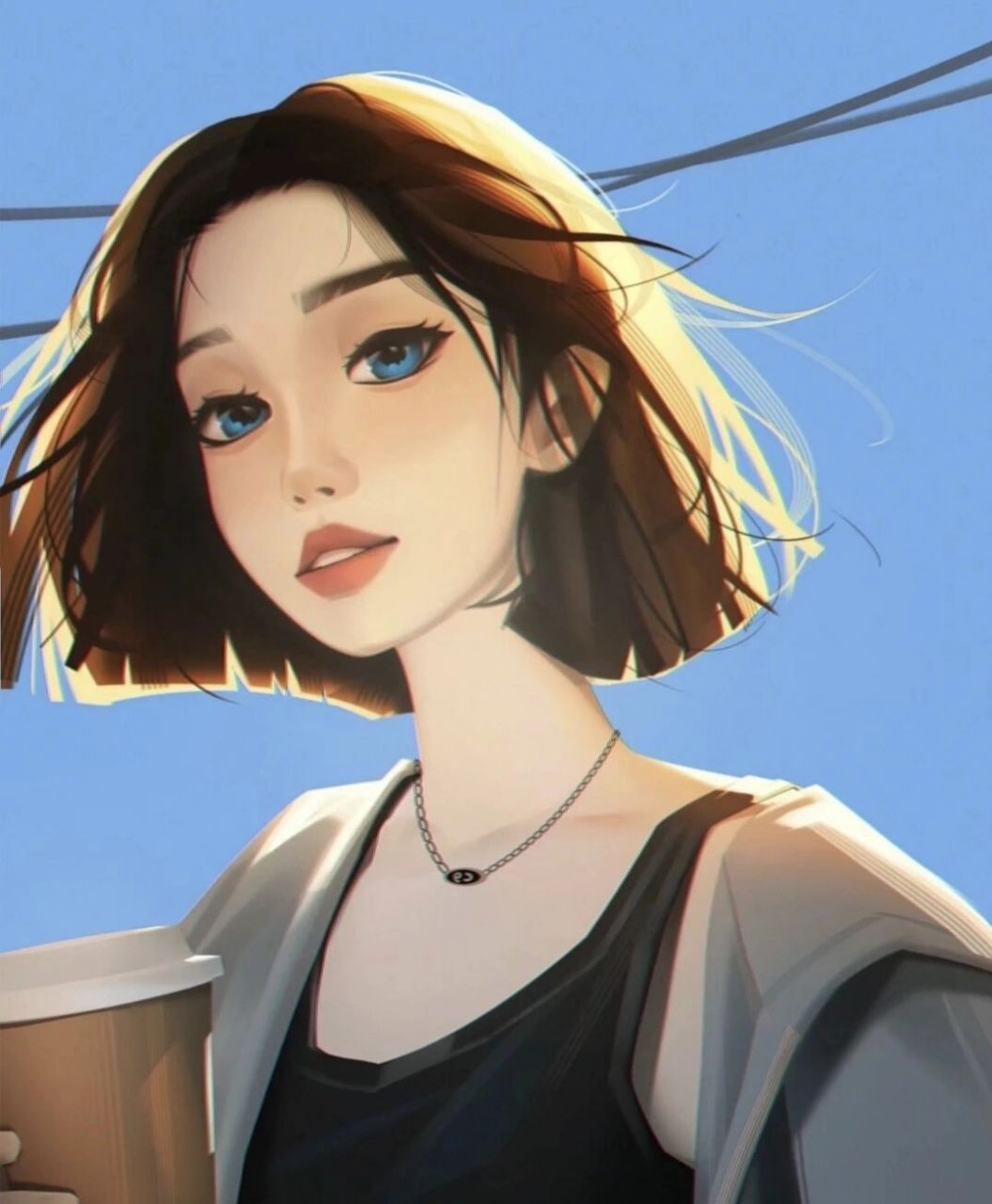 短发女生动漫头像 个人喜欢 短发女生手绘 动漫头像