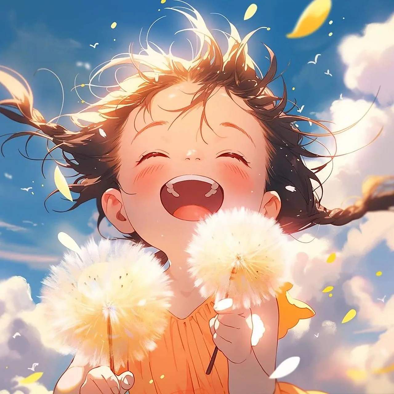 蒲公英女孩头像头像 可爱 治愈  蒲公英,无牵无挂,无欲无求,风起而行