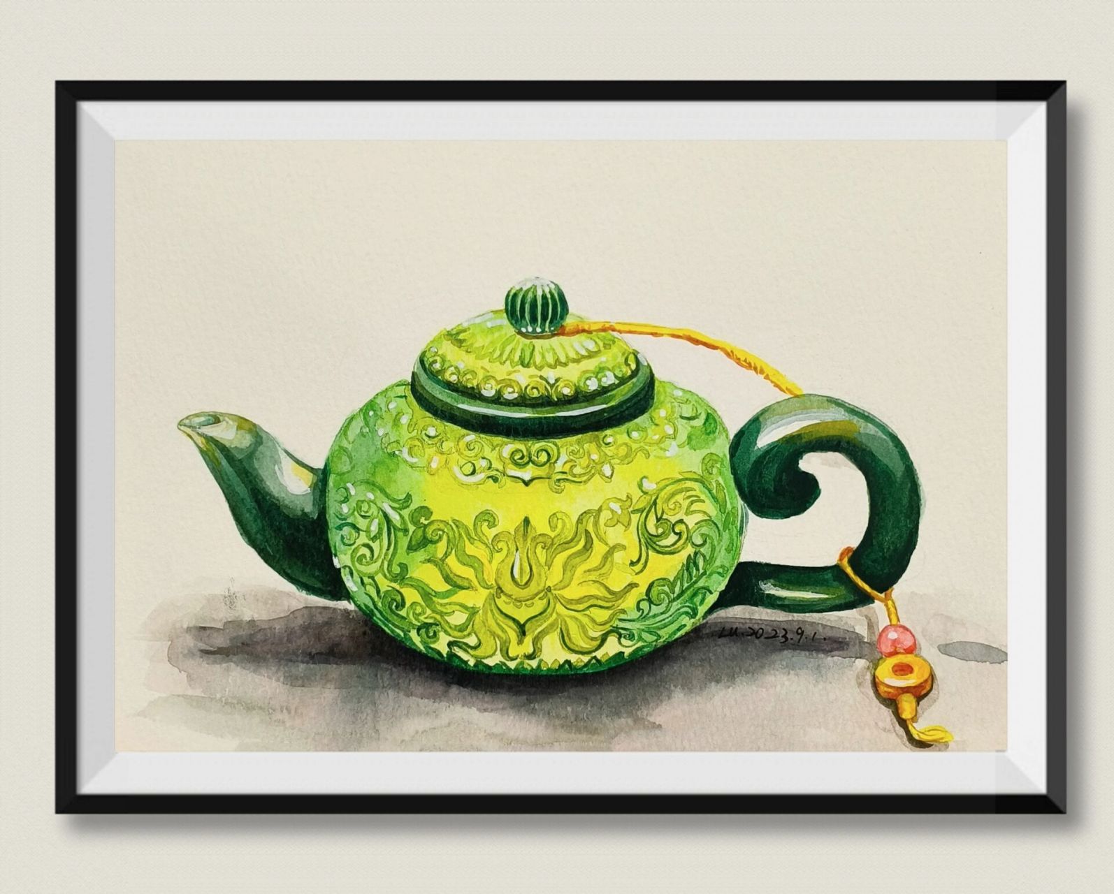 是"盏",中华缠枝纹薄胎玉壶!