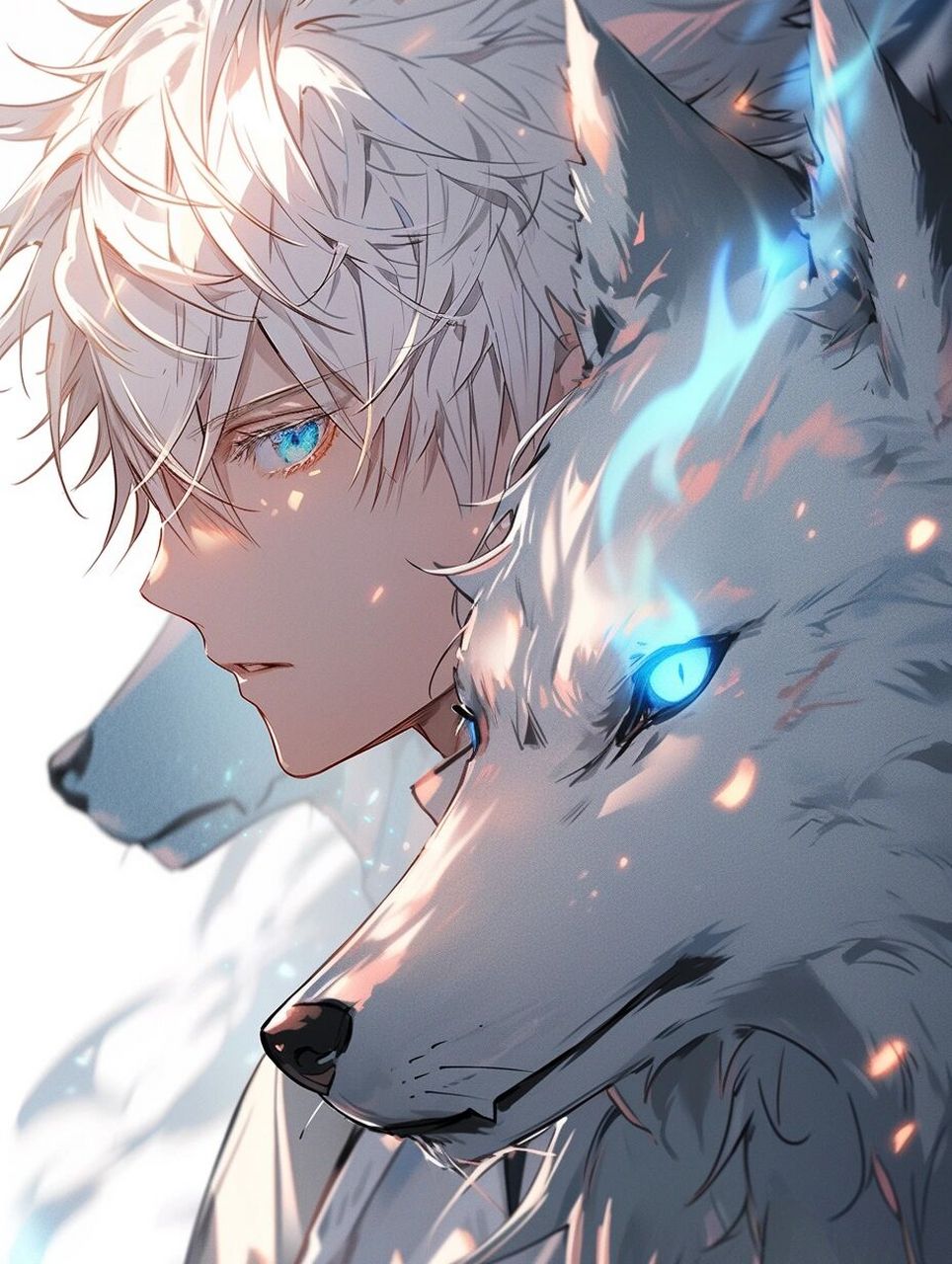 狼少年系列头像,白狼版更新! 一组生人勿近的头像更新 狼少年系列