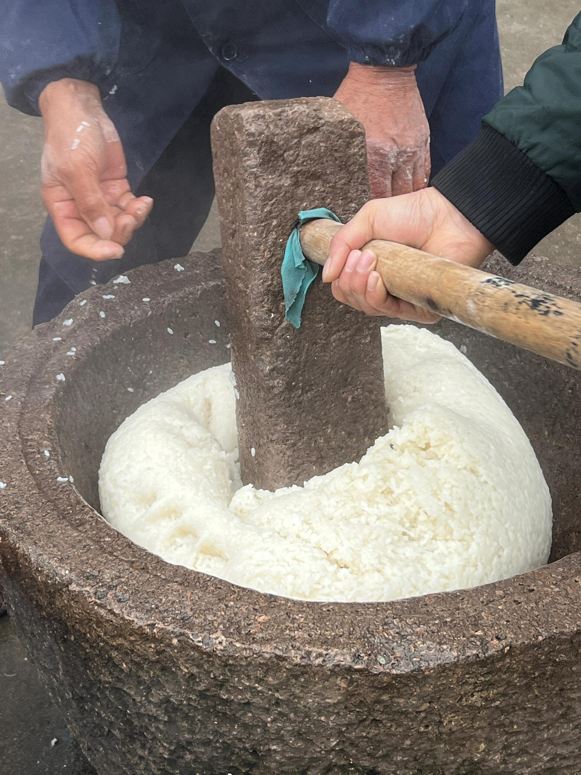 纯手工打麻糍年味之一