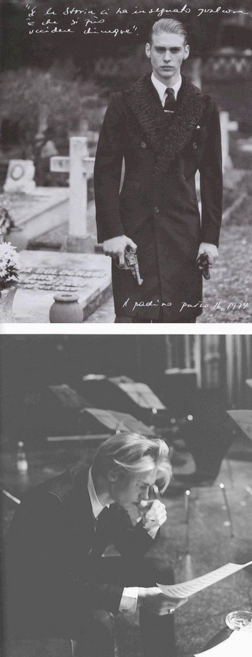 法国超模jeremy dufour拍摄的一组以教父为灵感的宣传片