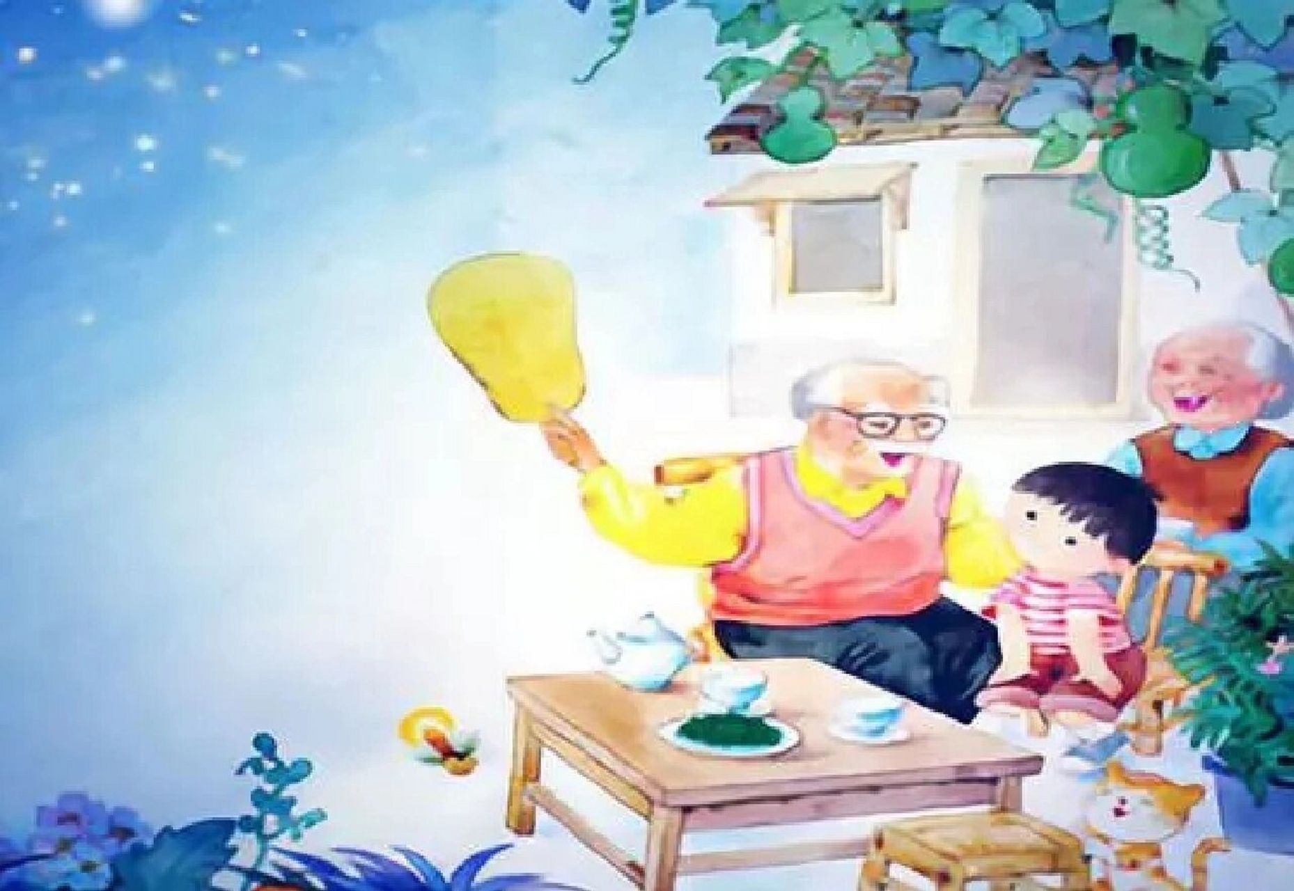 看图写话 夏天的夜晚 夏天的夜晚,天上的繁星亮晶晶的,就像一闪一闪的