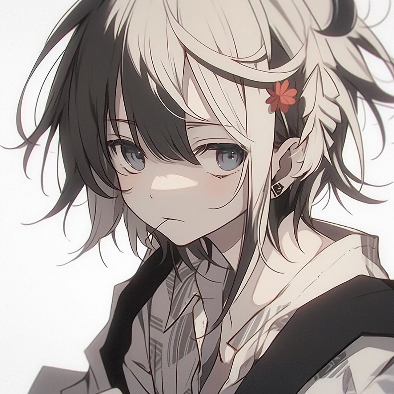 头像|动漫忧郁系蓝瞳情头 命中注定又互相选择