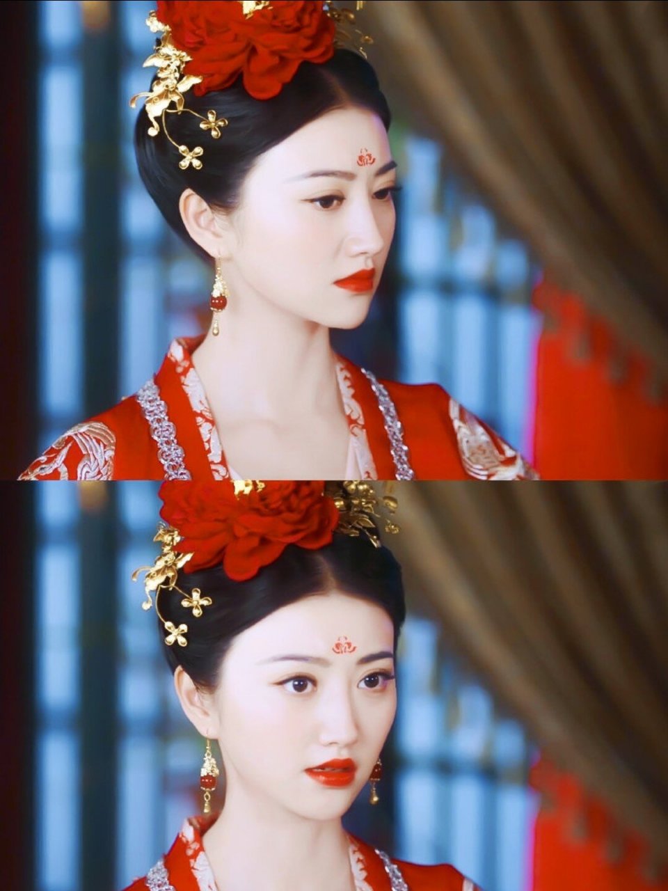 景甜《大唐荣耀》红衣造型,倾国倾城95 《大唐荣耀》——沈珍珠95