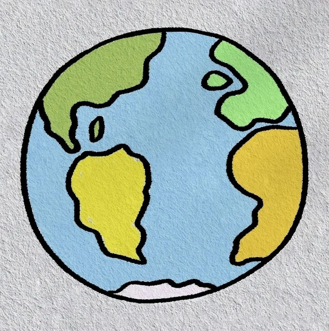 地球简笔画可爱绘画图片