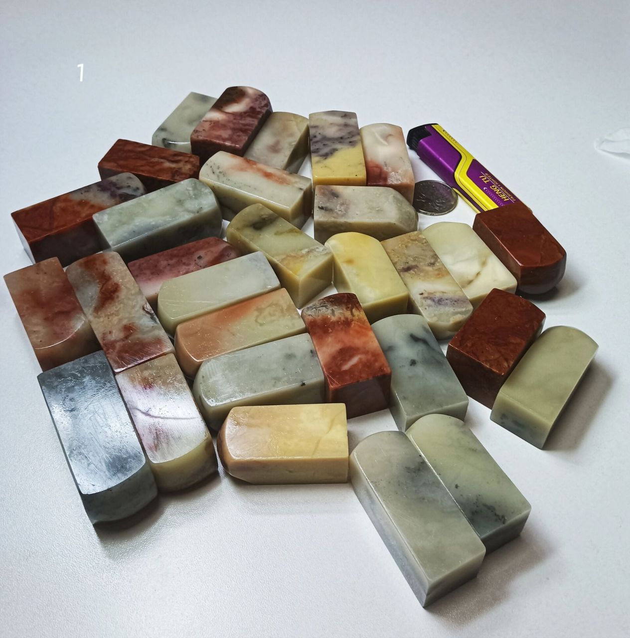 大号30/199 寿山石芙蓉石印章料石料刻字篆 商品尺寸:高约40-65mm印面