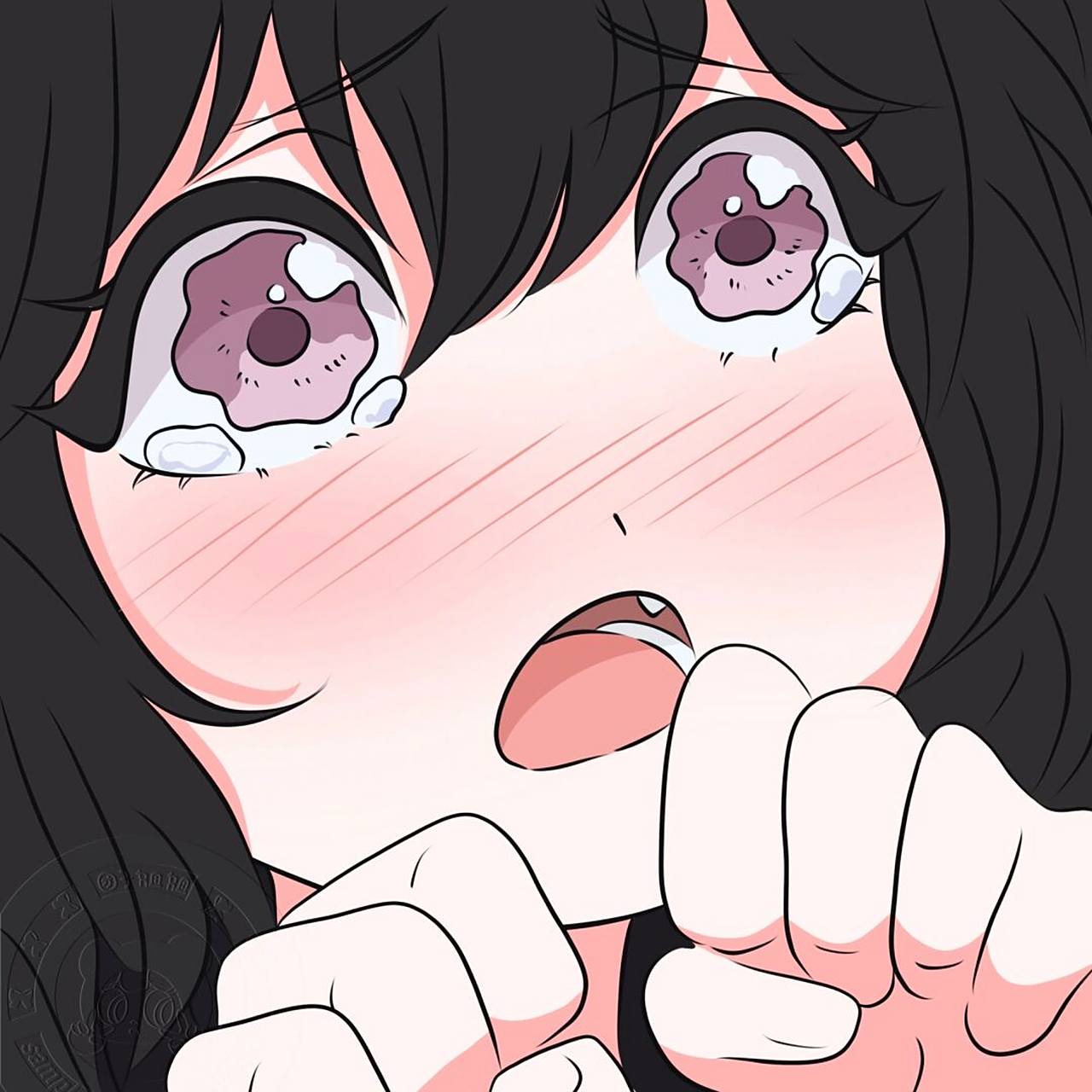 临摹的网图  调了几个色 可爱死了 #动漫头像# #手绘头像# #可爱头像