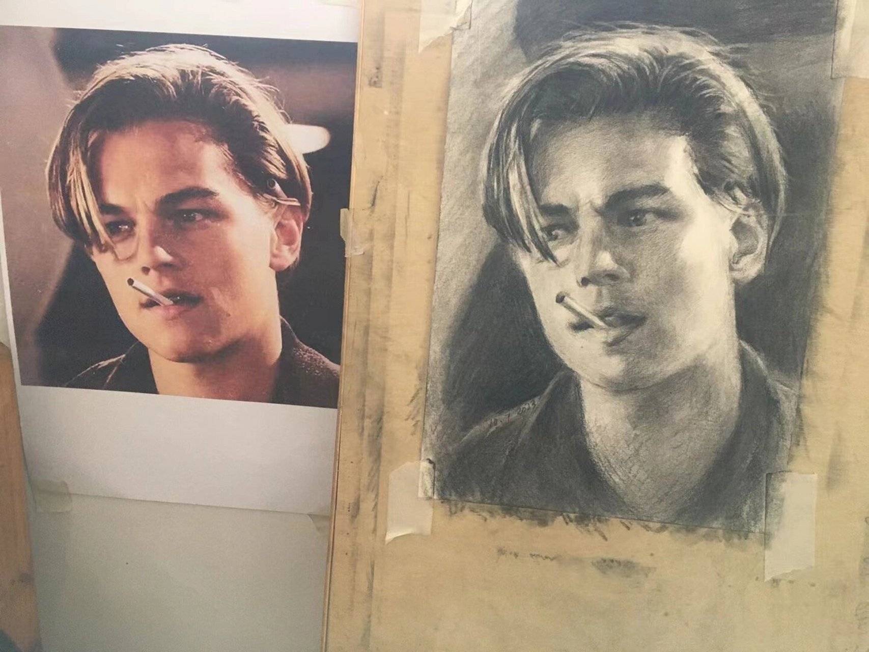 冷门佳作 #约翰尼德普# #素描头像# #老照片# #素描# #画家