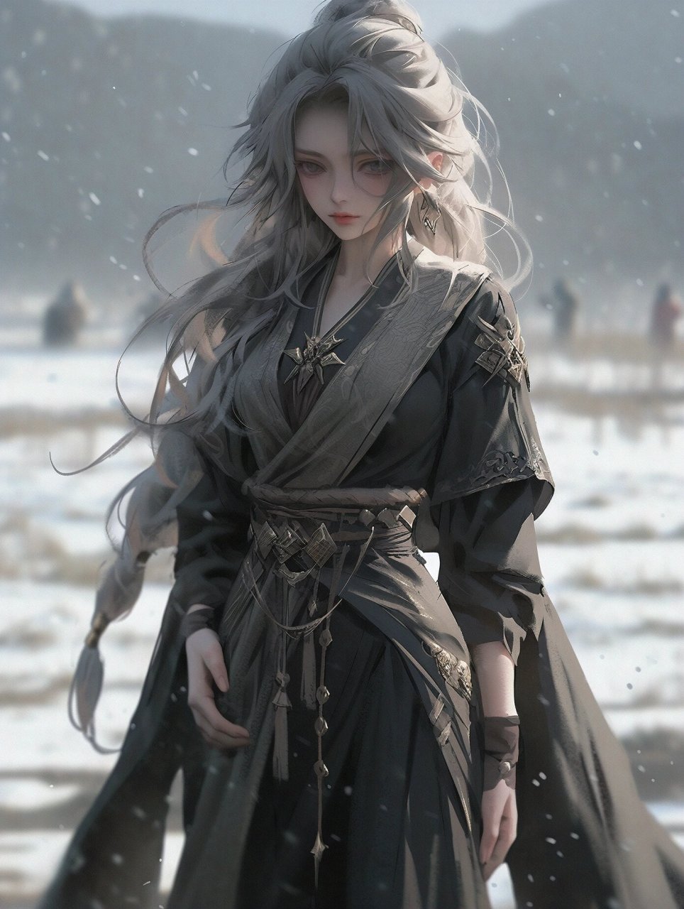 黑袍女侠 #动漫壁纸# #气质美女# #动漫头像# #动漫女生头像# #壁纸