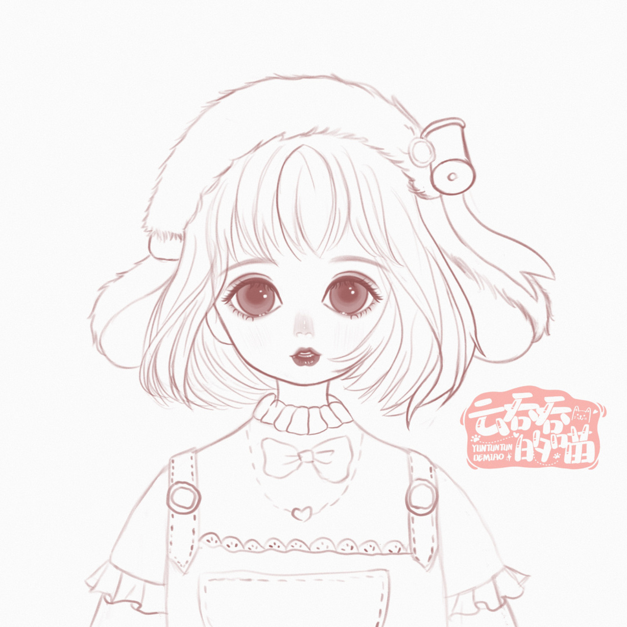 procreate丨女生头像丨三月速写08 每天按时打卡 女鹅～～～ 我圆满了