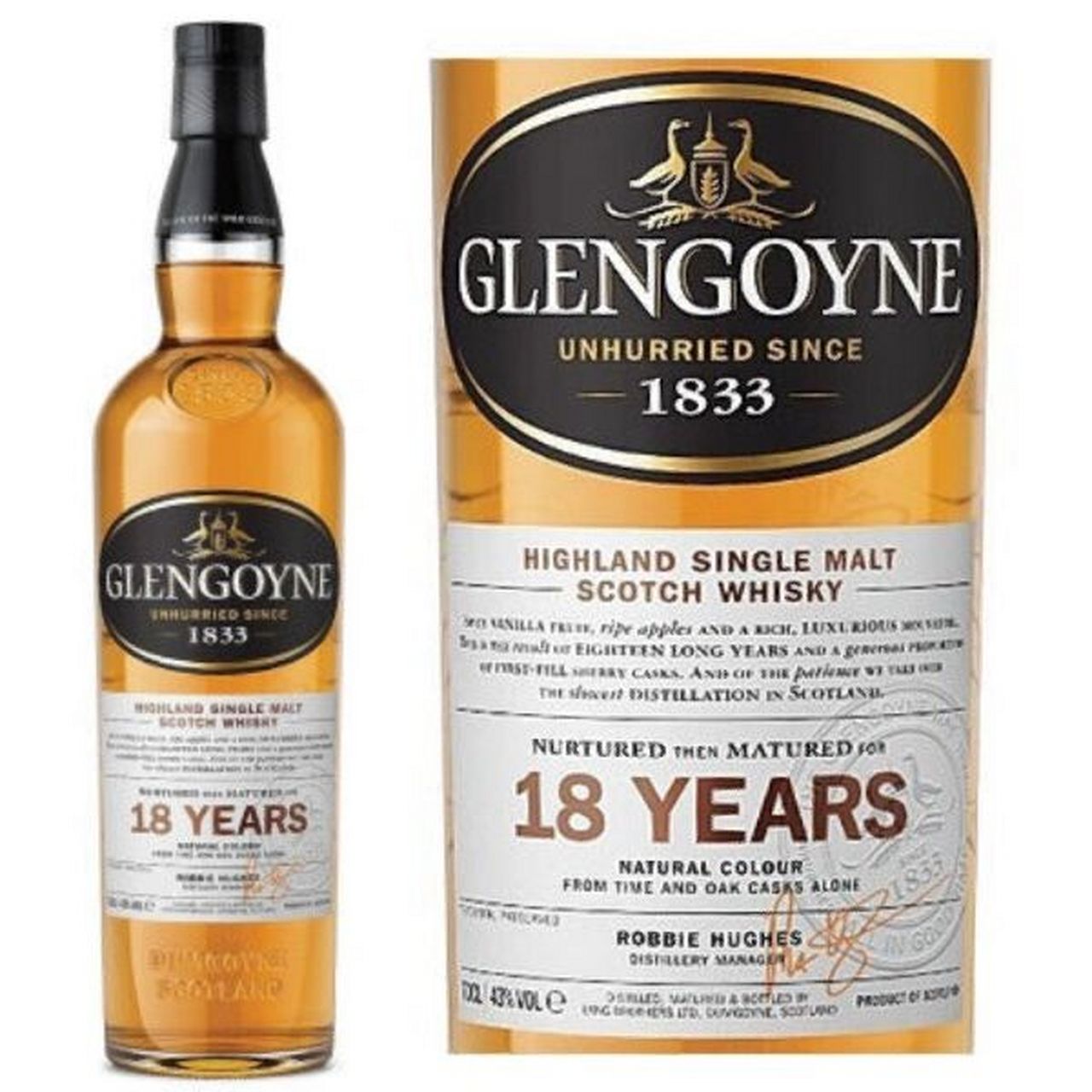 700ml 产区:苏格兰高地区(highland) 格兰哥尼18年单一麦芽威士忌有着