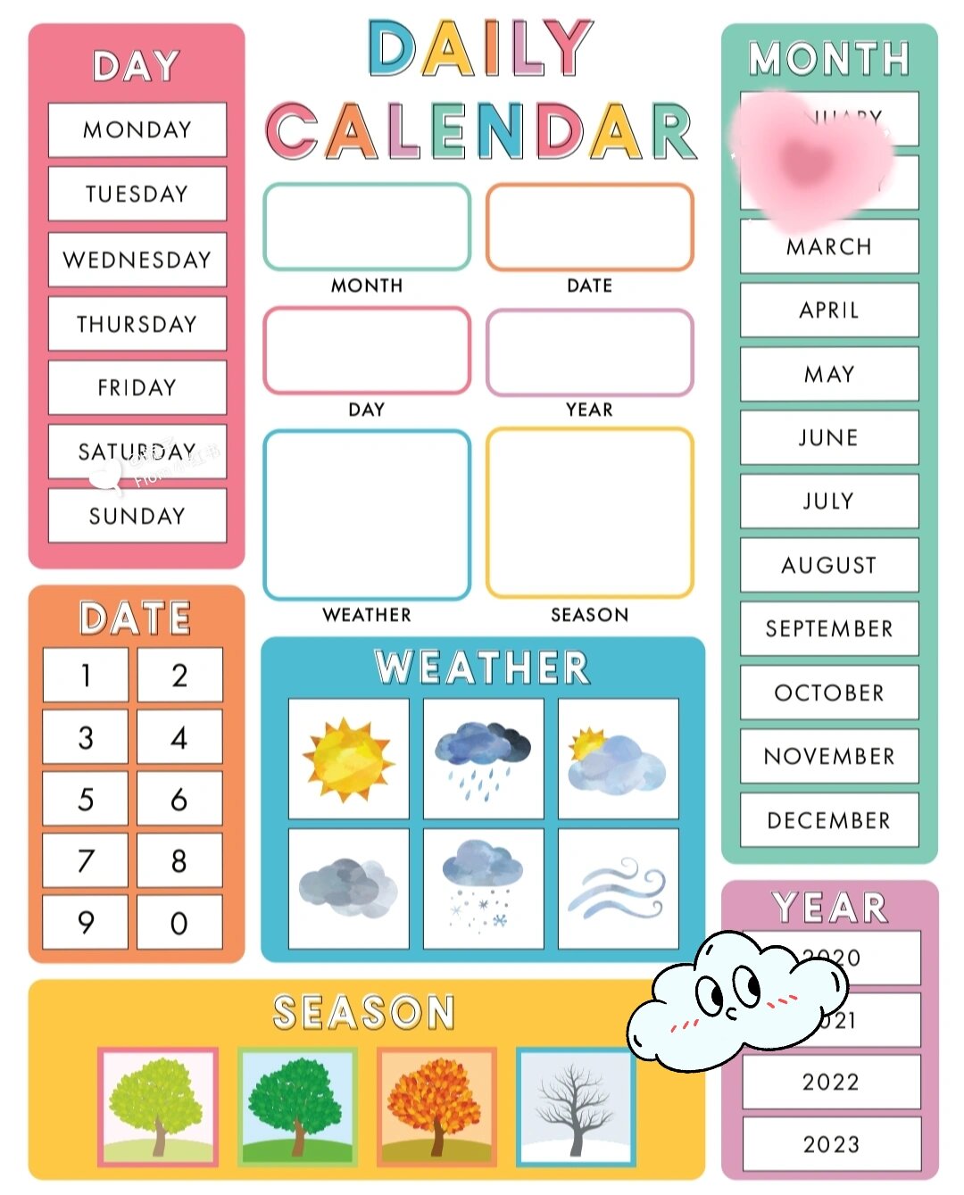 9315超可爱的自制英语日历91