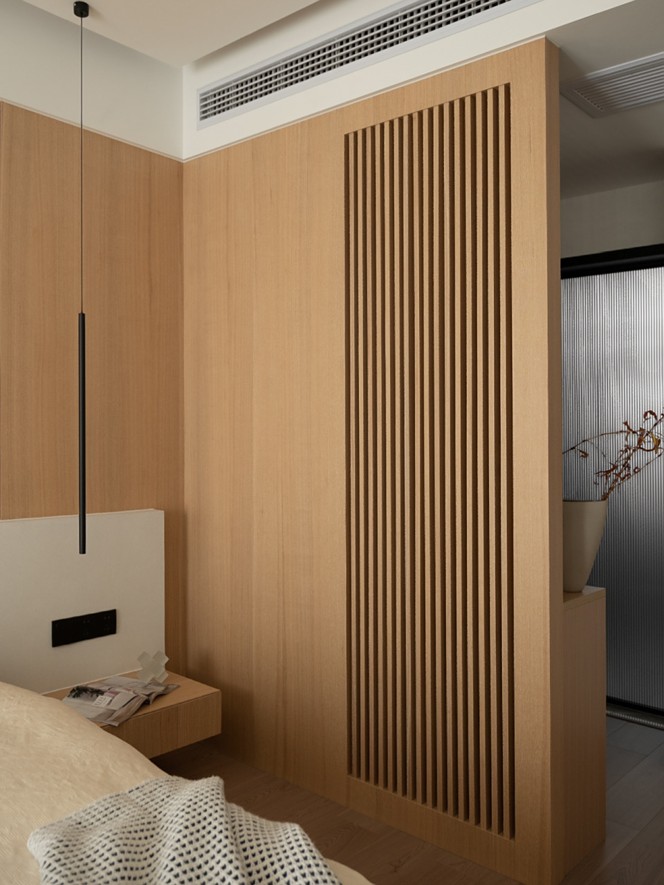 反正格栅屏风会出手! 主卫门正对床头不要慌!