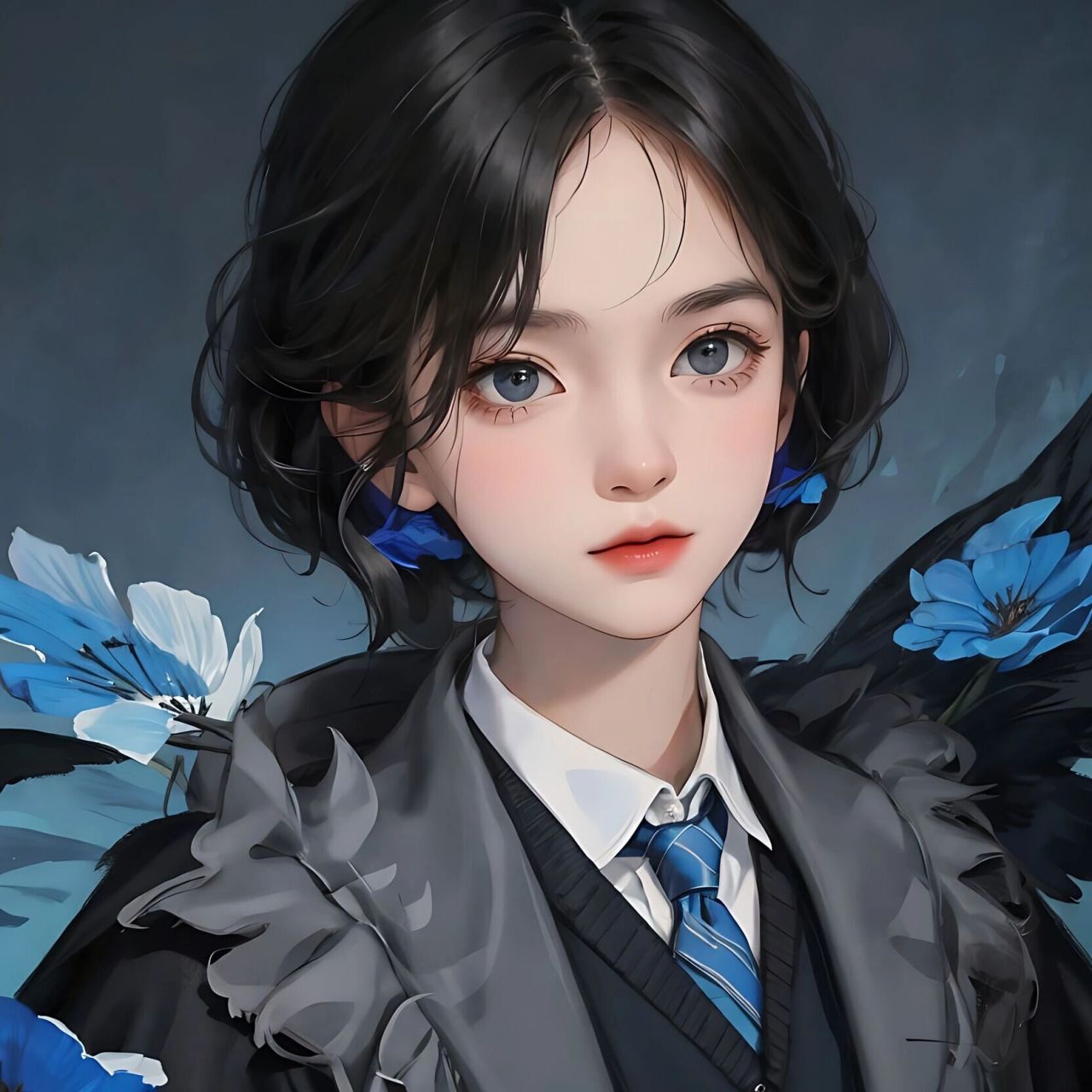 蓝色系高冷女生头像61独属拉文克劳的智慧03