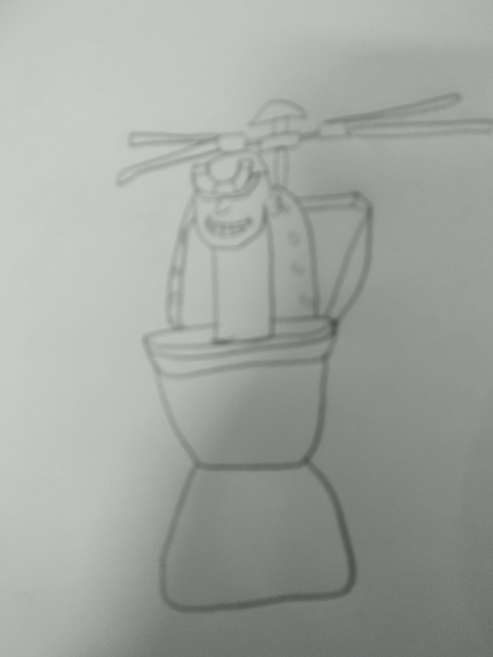 磁铁马桶绘画过程
