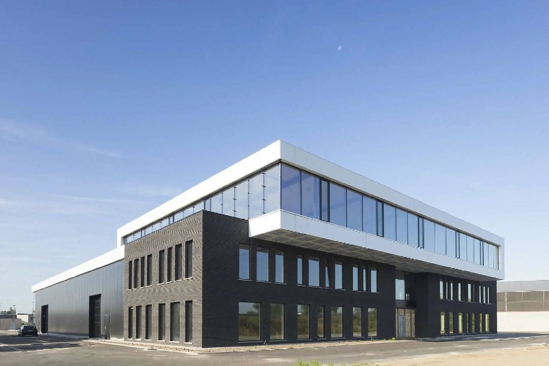 工厂车间厂房效果图设计 钢结构厂房外立面铝板厂房效果图设计,玻璃