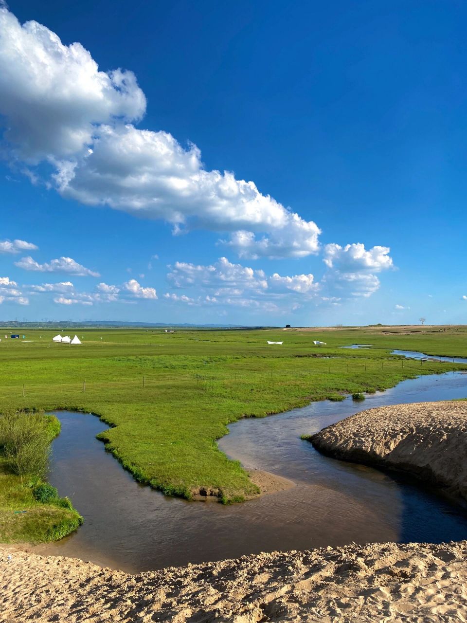 正蓝旗 | 慧温河 夏天这边景色很美,有沙地,河流,草地～现在的露营地