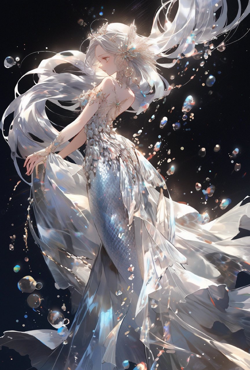 璀璨光芒②美人鱼公主 6图头像壁纸 灵感来源于玻璃质感 感谢支持和