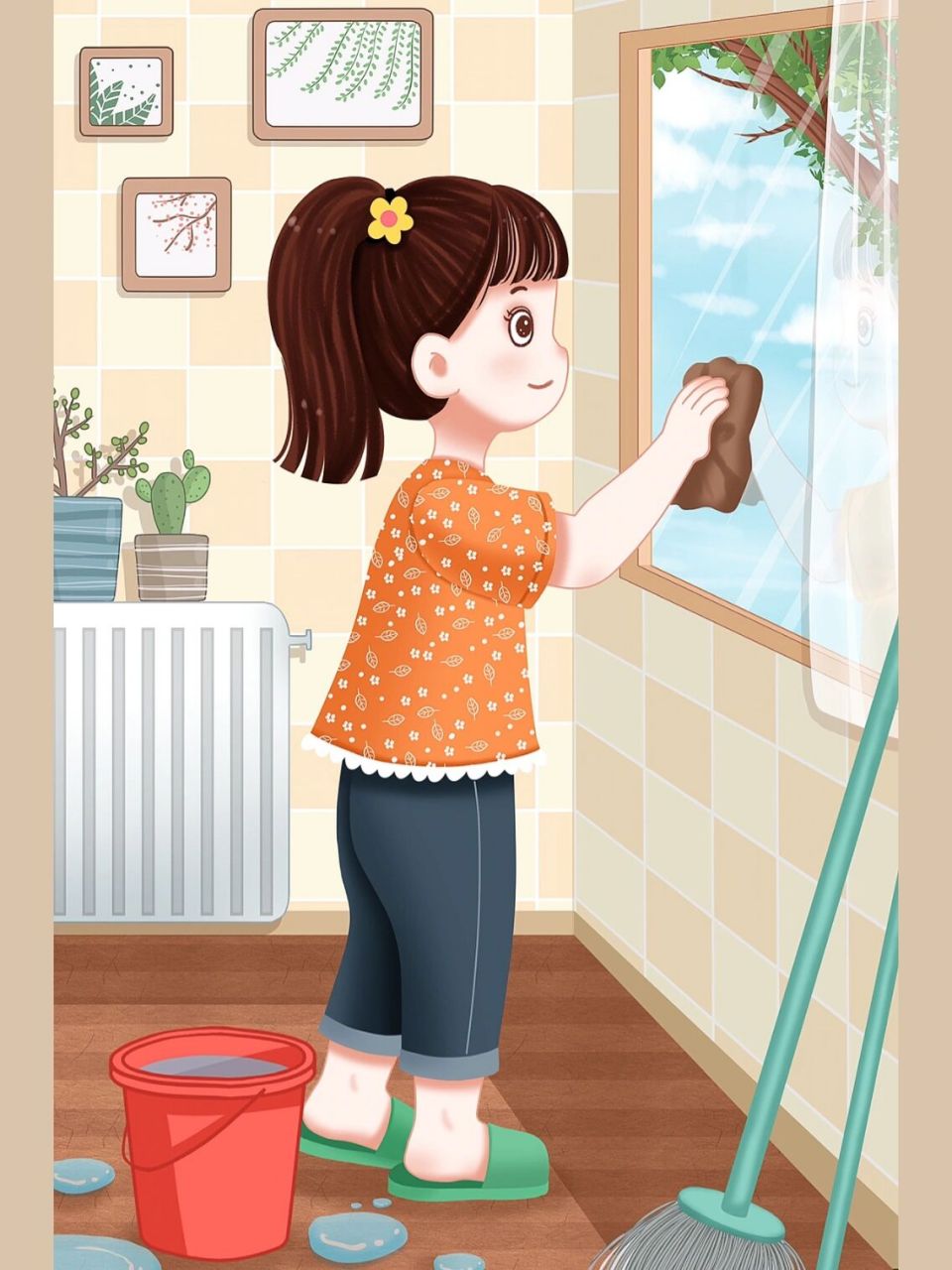 插画|家务活是最不出活的活儿 家务活是最不出活