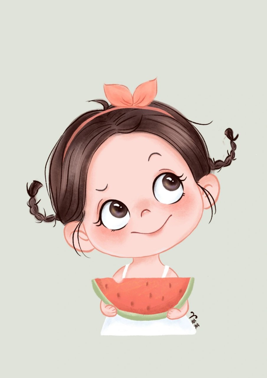 手绘头像原创 吃瓜群众