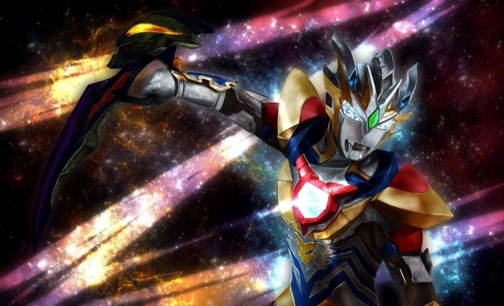 吞噬黑暗,黄金风暴! 泽塔奥特曼壁纸第五弹:泽塔德尔塔天爪形态 爆发!