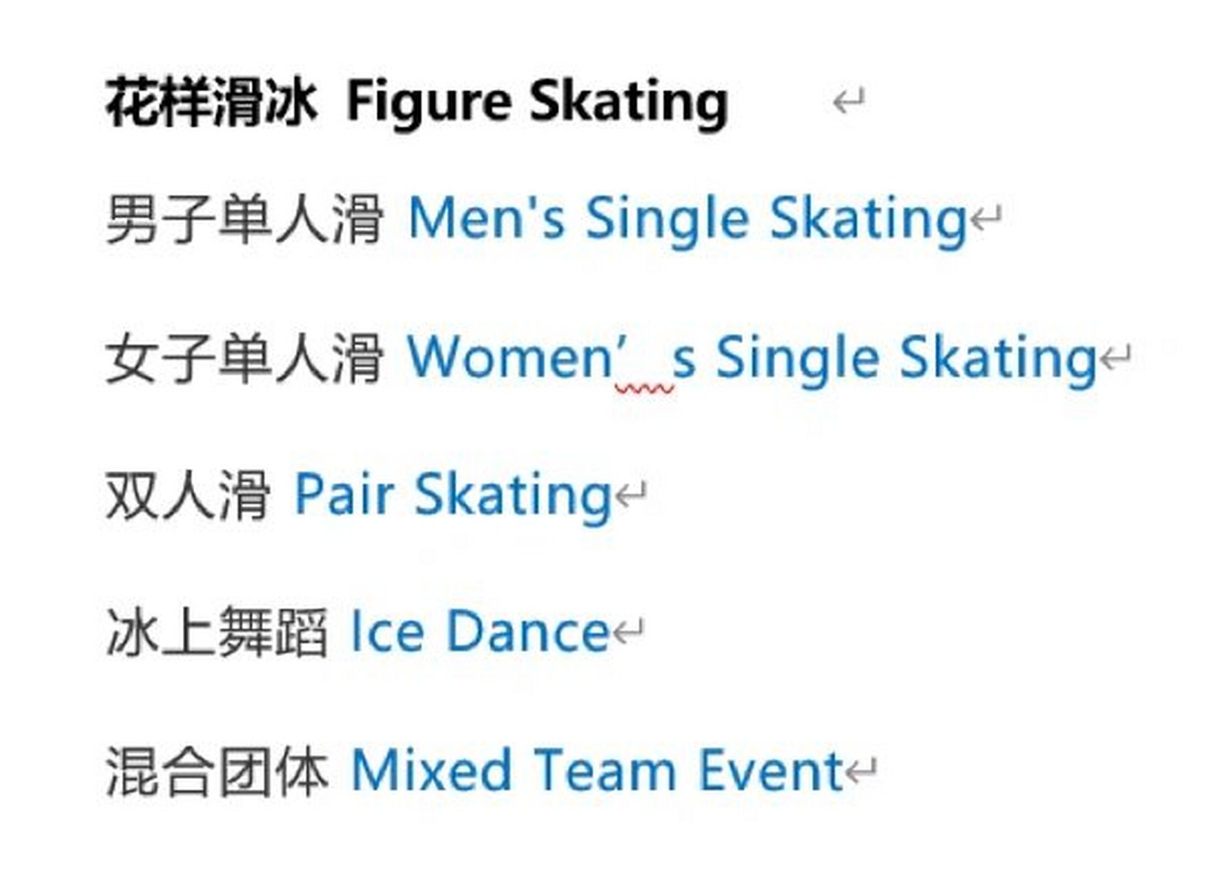 冬奥热词(二)|自由式滑雪,花样滑冰英语咋说 99