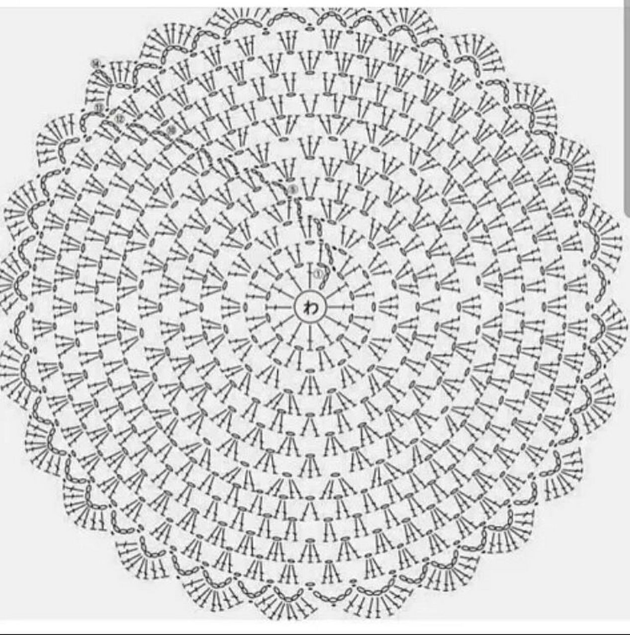 抱枕杯垫坐垫通用圆形底片钩织图解