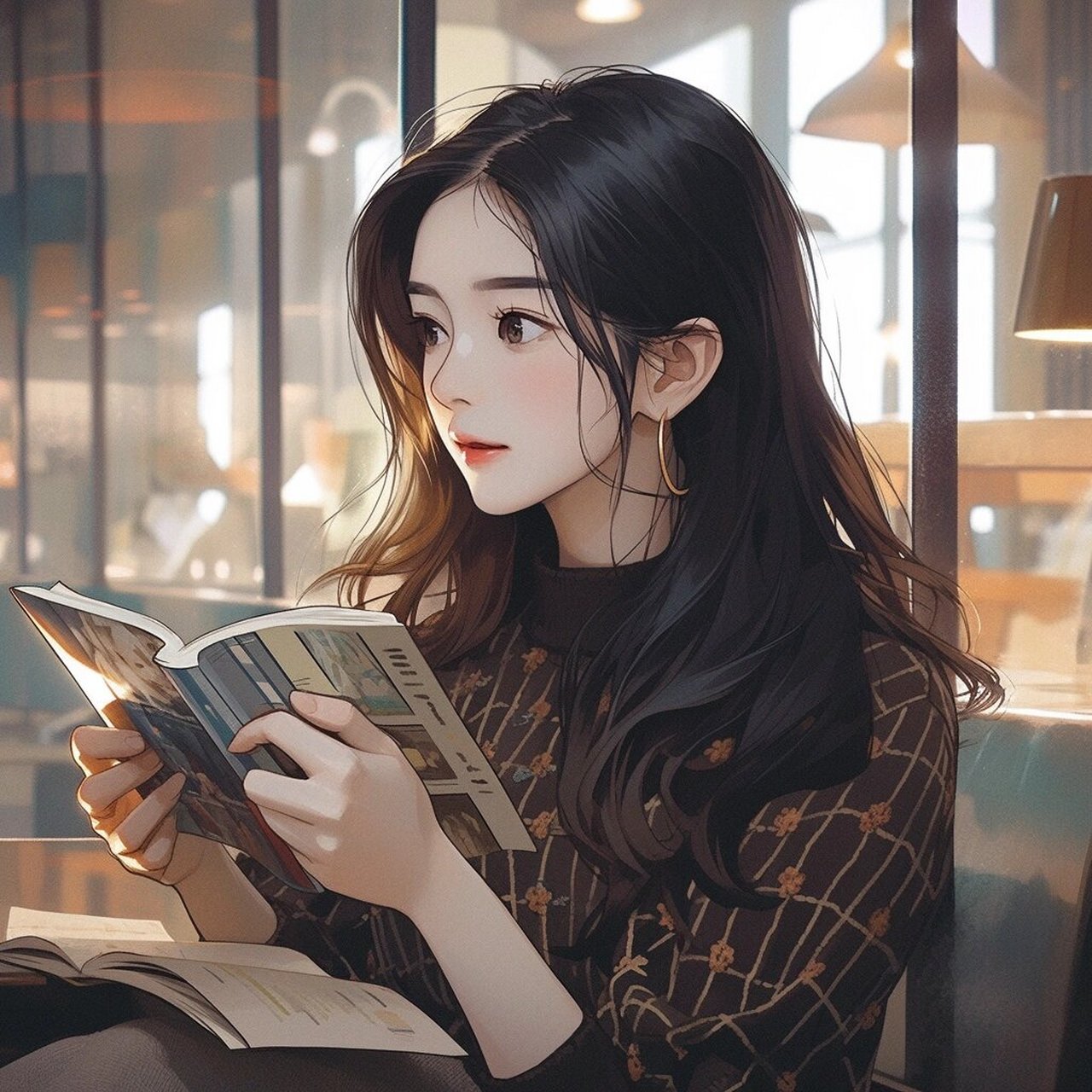 头像 | 很安静的氛围感头像 我记忆里的秋天是,放下书本看到你 一书一