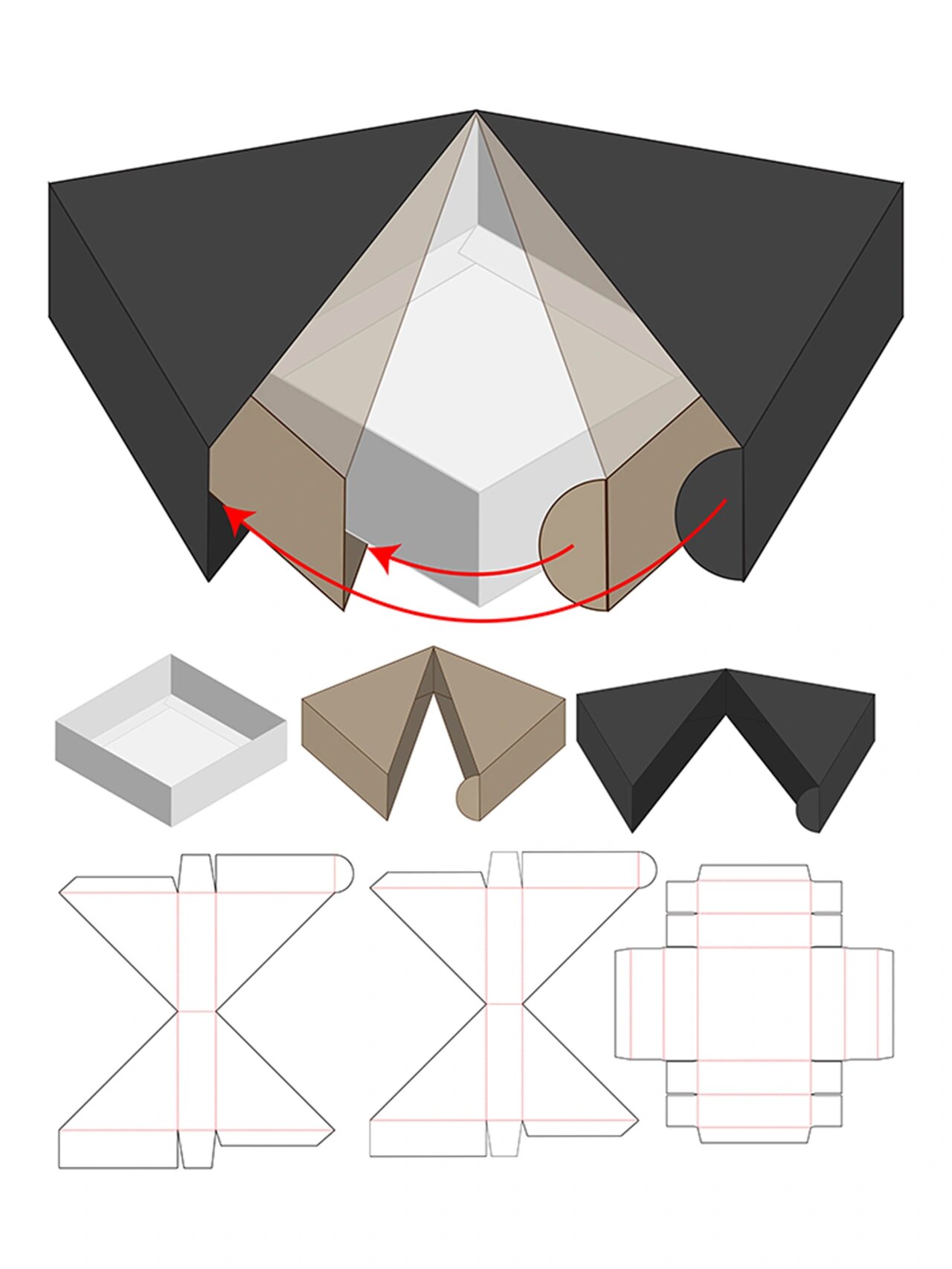100款包装盒展开图素材94
