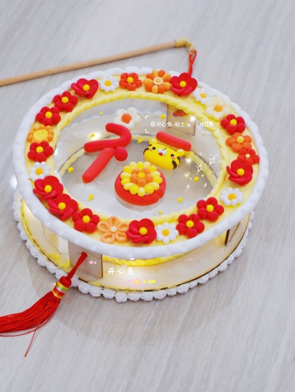 粘土手工‖自制91虎年元宵灯【附细节 91虎年元宵花灯又来啦