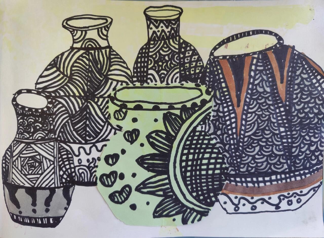 五年级美术课堂作业《线条的魅力